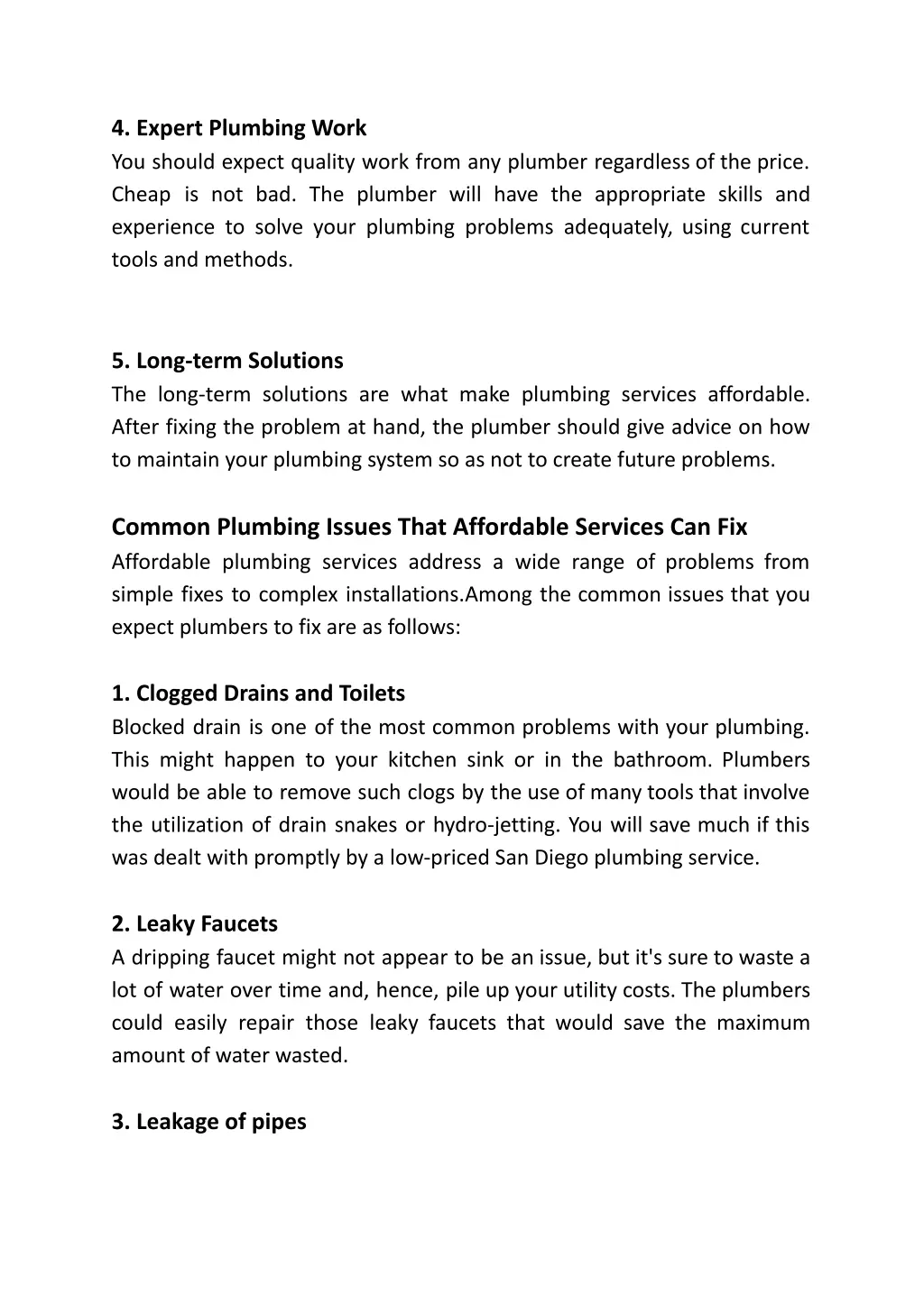 4 expert plumbing work you should expect quality