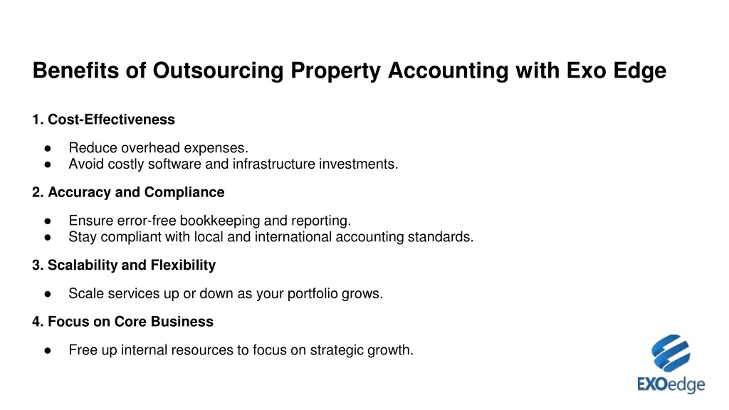 benefits of outsourcing property accounting with