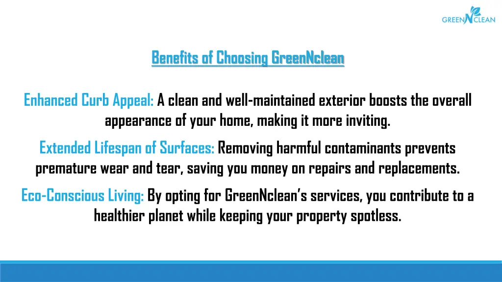 benefits of choosing greennclean