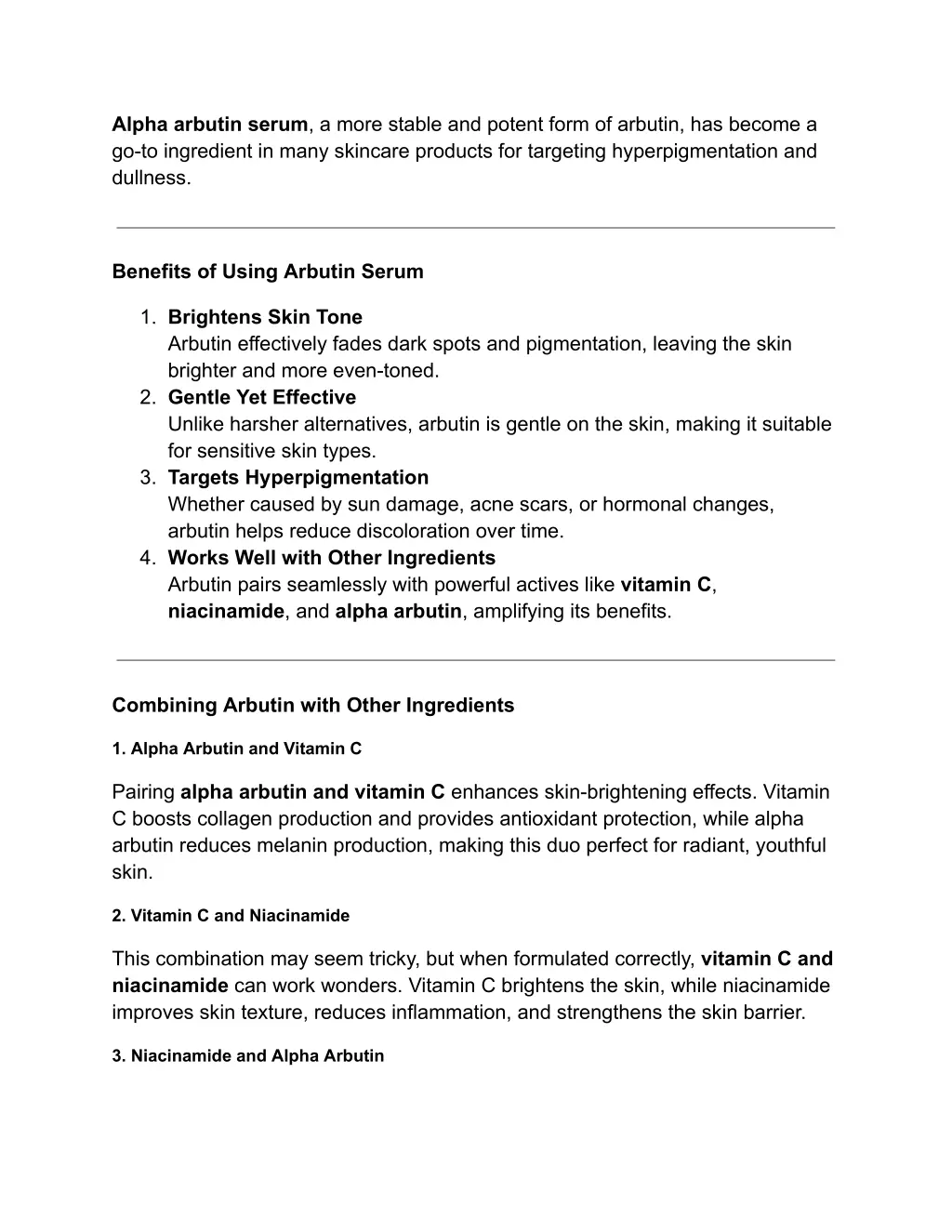 alpha arbutin serum a more stable and potent form