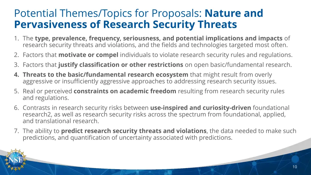 potential themes topics for proposals nature