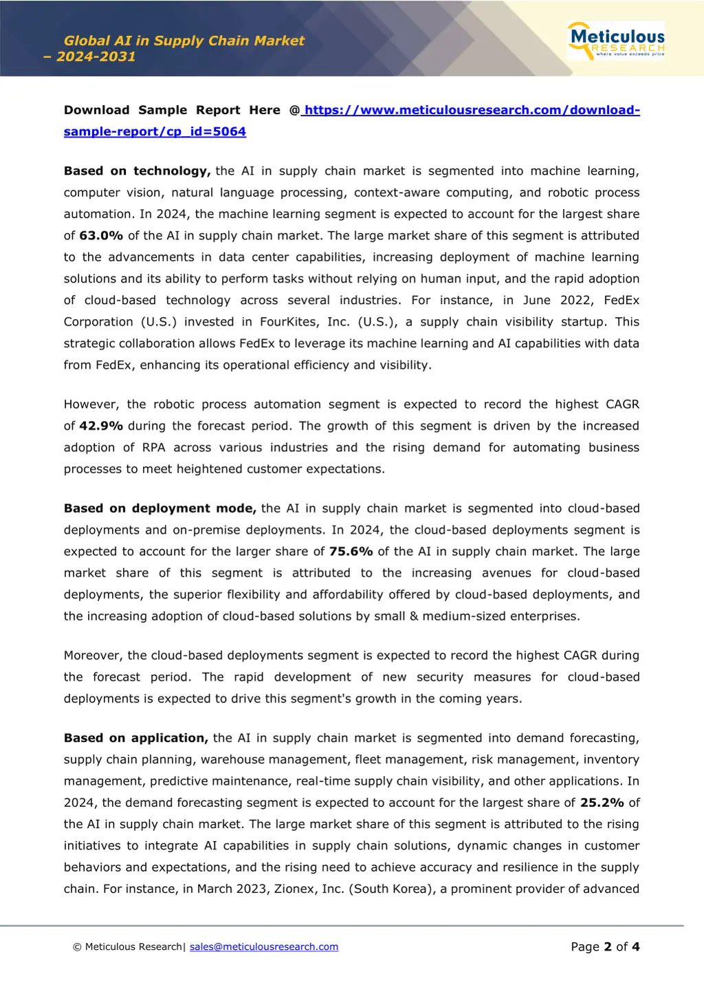 global ai in supply chain market 2024 2031 1