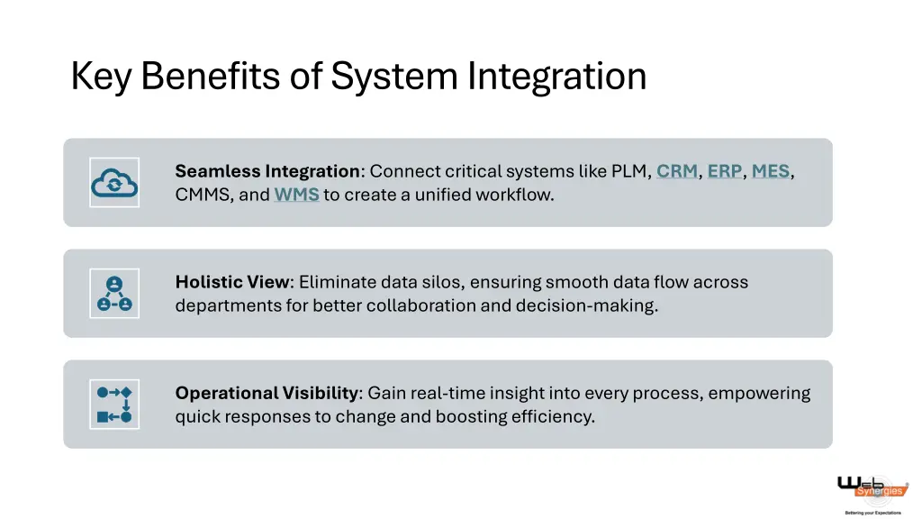 key benefits of system integration