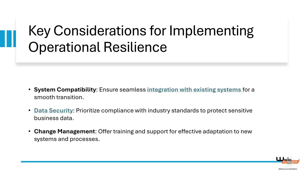 key considerations for implementing operational