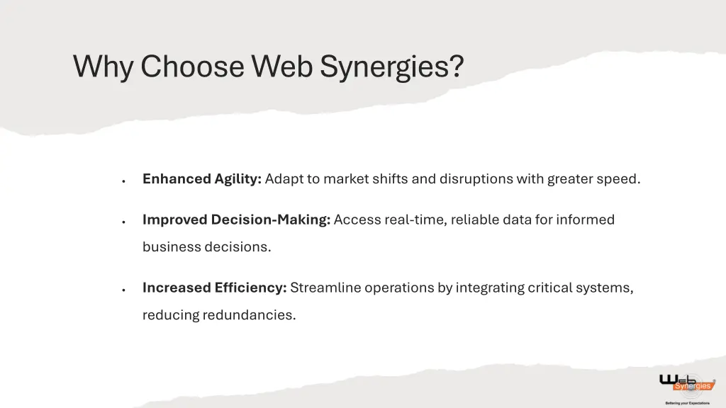why choose web synergies