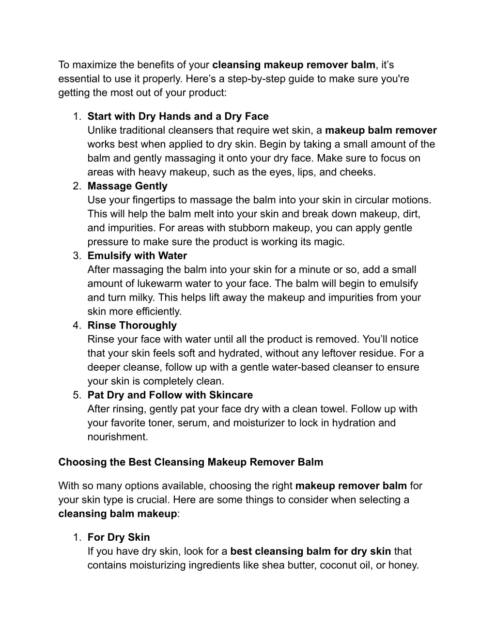 to maximize the benefits of your cleansing makeup