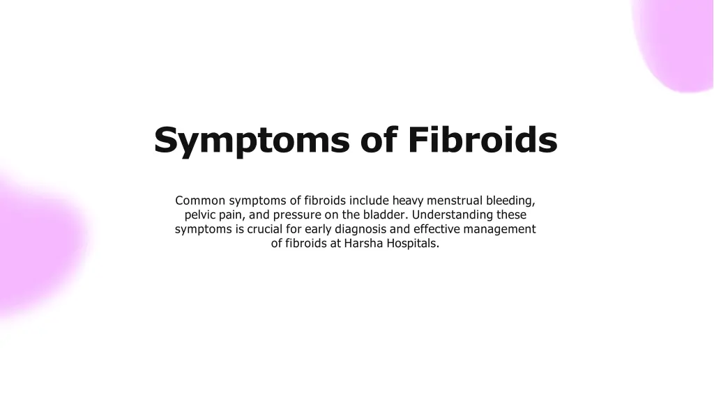 symptoms of fibroids