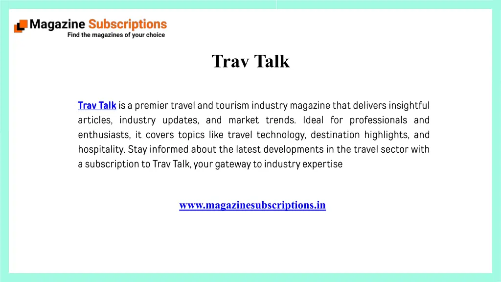trav talk