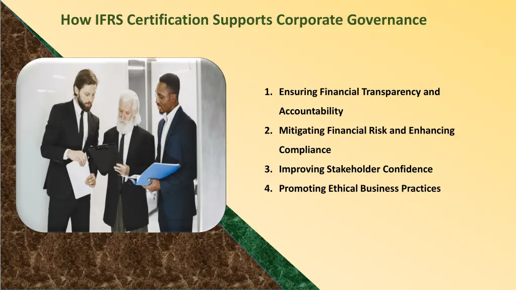 how ifrs certification supports corporate