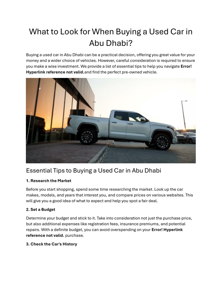 what to look for when buying a used