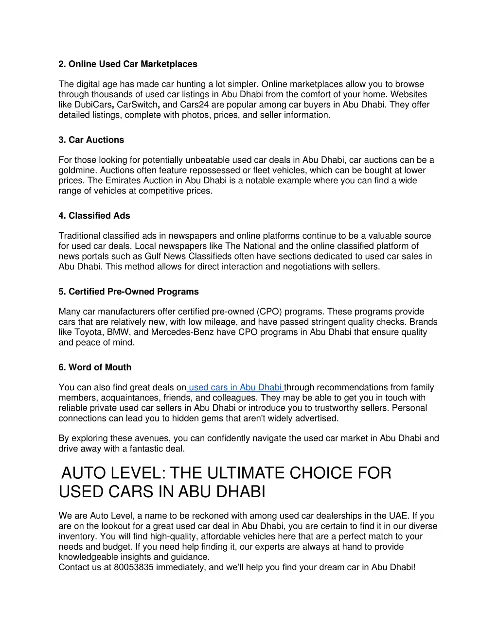 2 online used car marketplaces