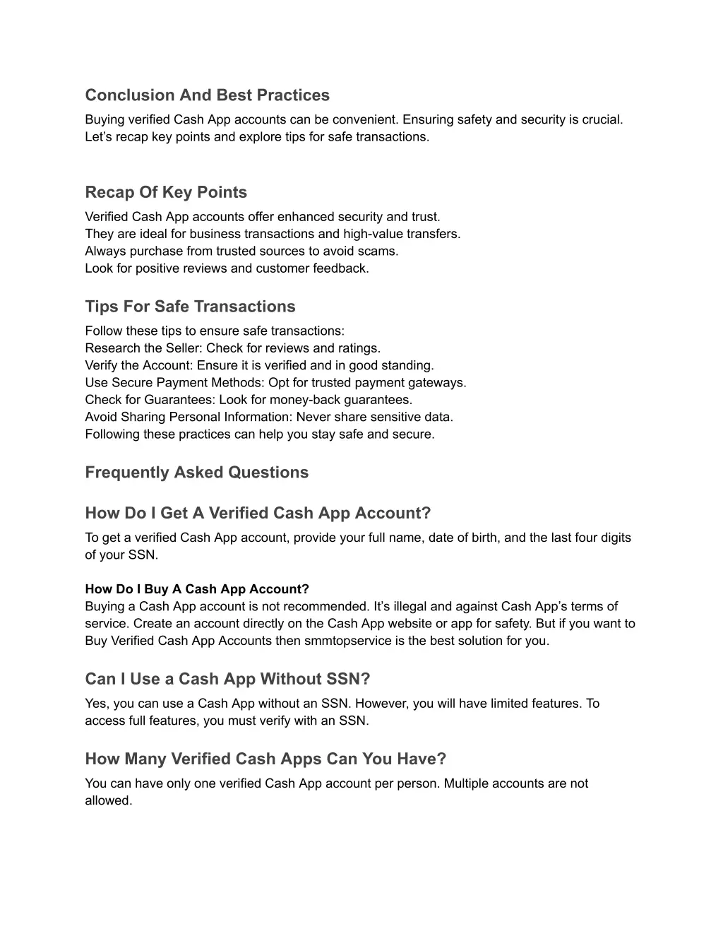 conclusion and best practices