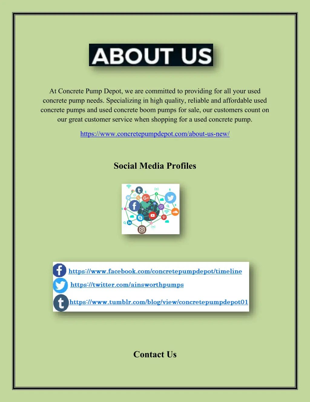 at concrete pump depot we are committed