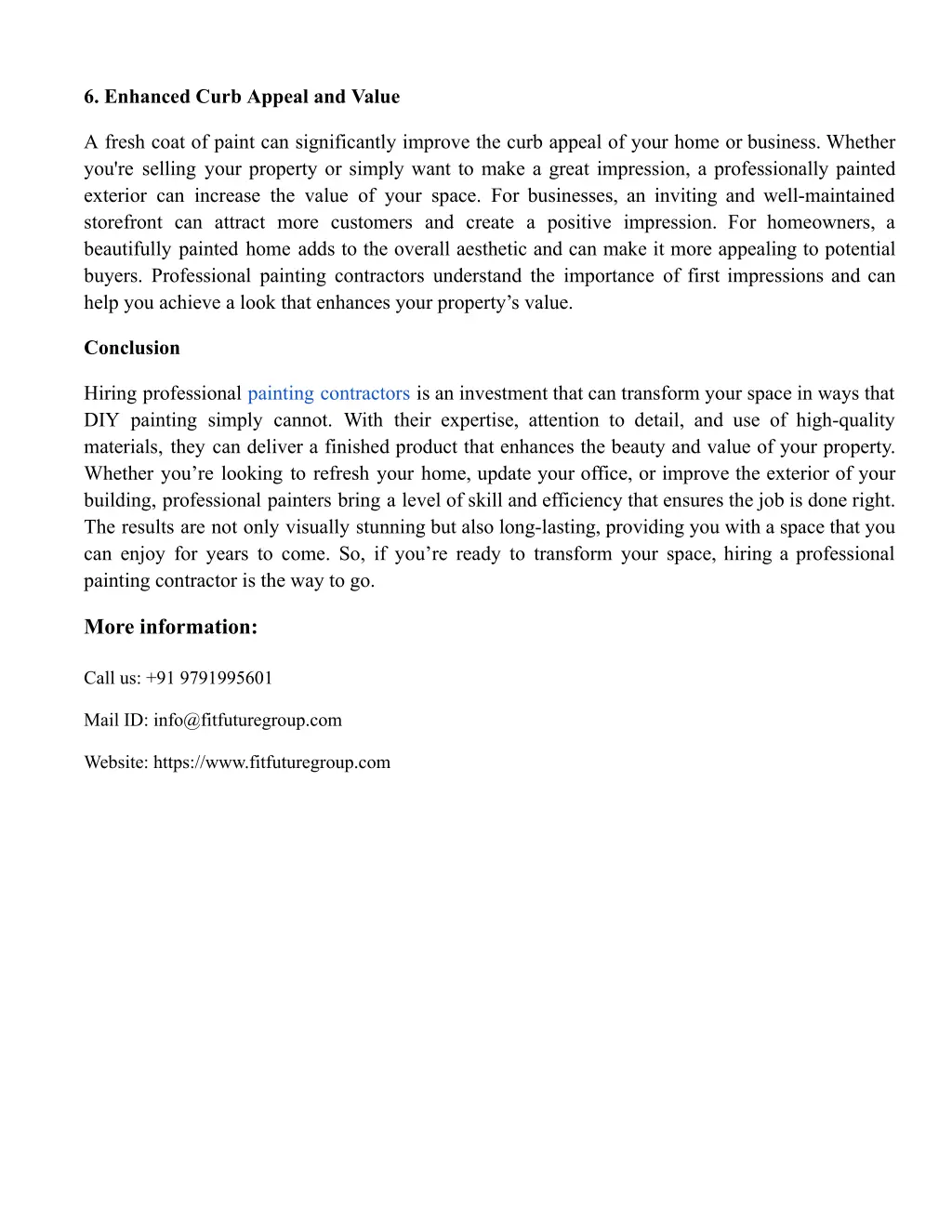 6 enhanced curb appeal and value