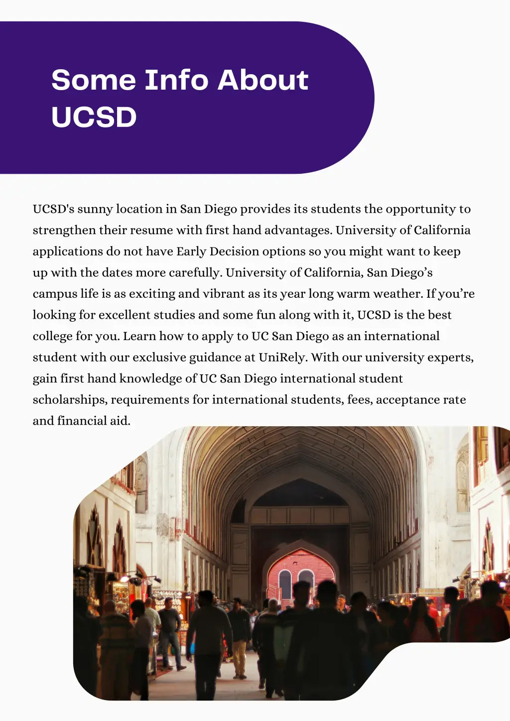 some info about ucsd