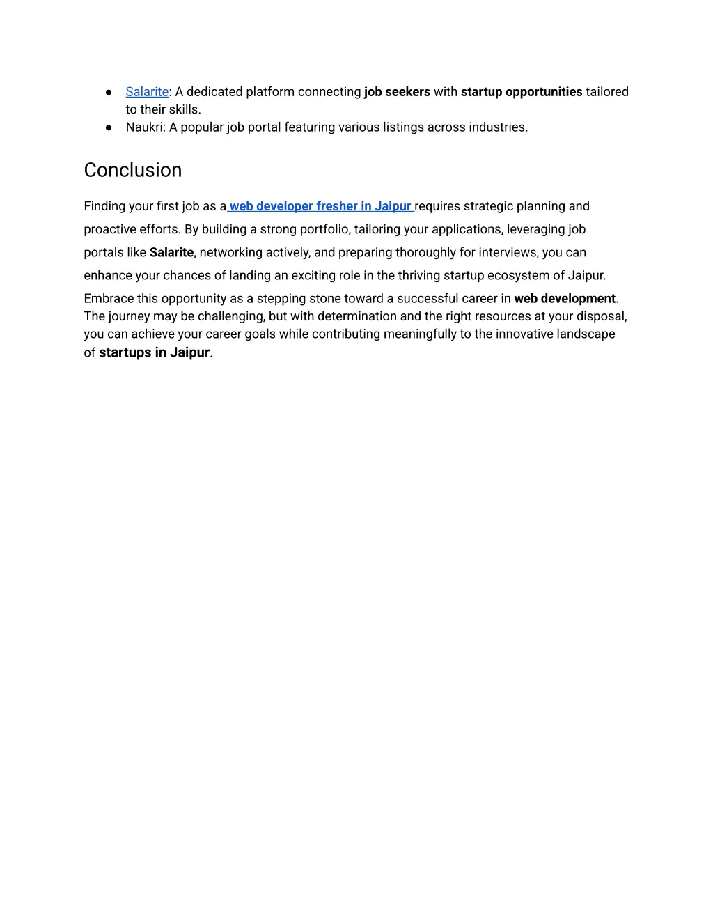 salarite a dedicated platform connecting