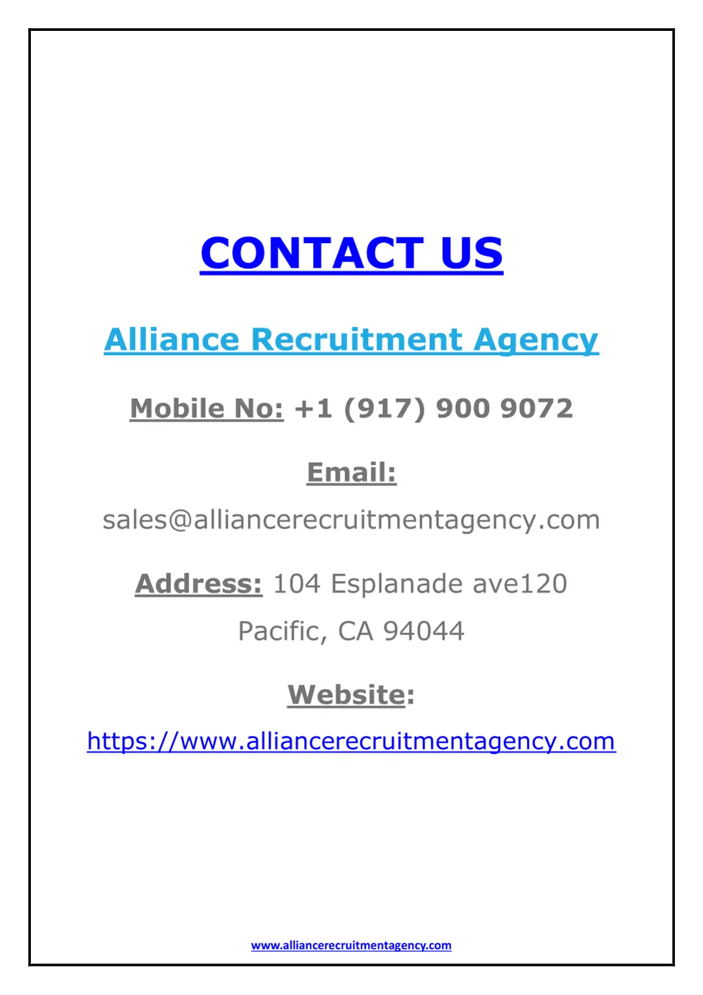 contact us