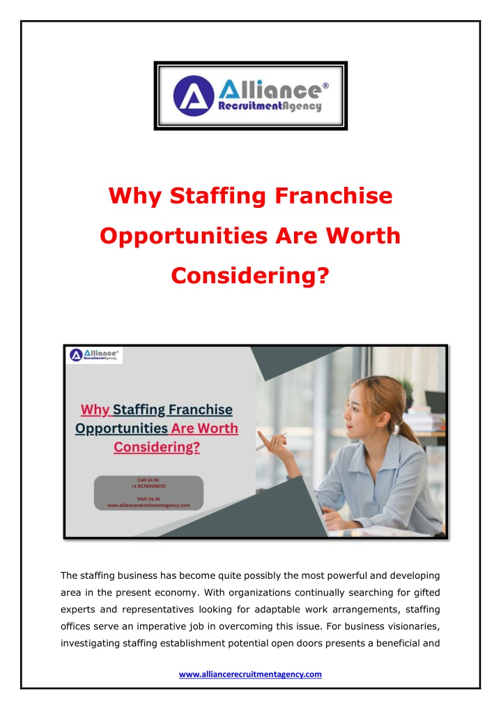why staffing franchise