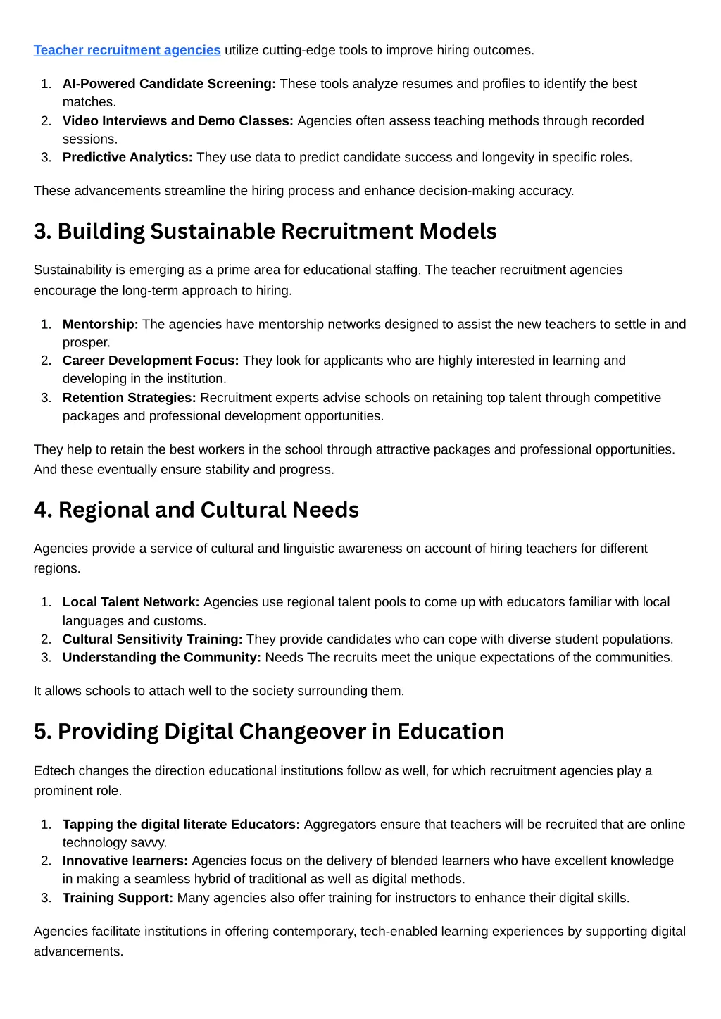teacher recruitment agencies utilize cutting edge