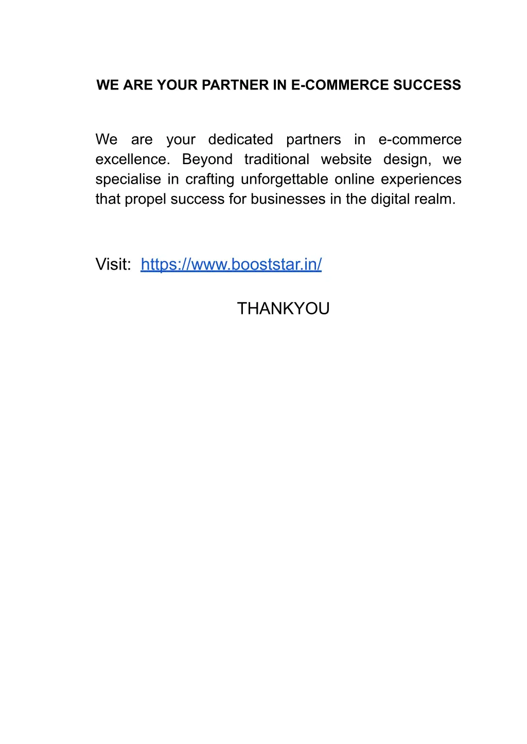 we are your partner in e commerce success
