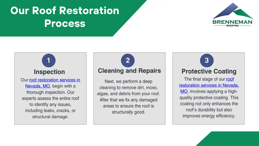 our roof restoration process