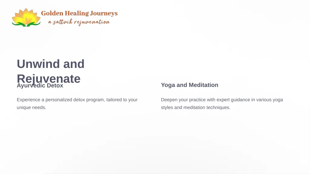 unwind and rejuvenate ayurvedic detox