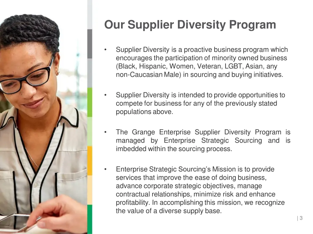 our supplier diversity program