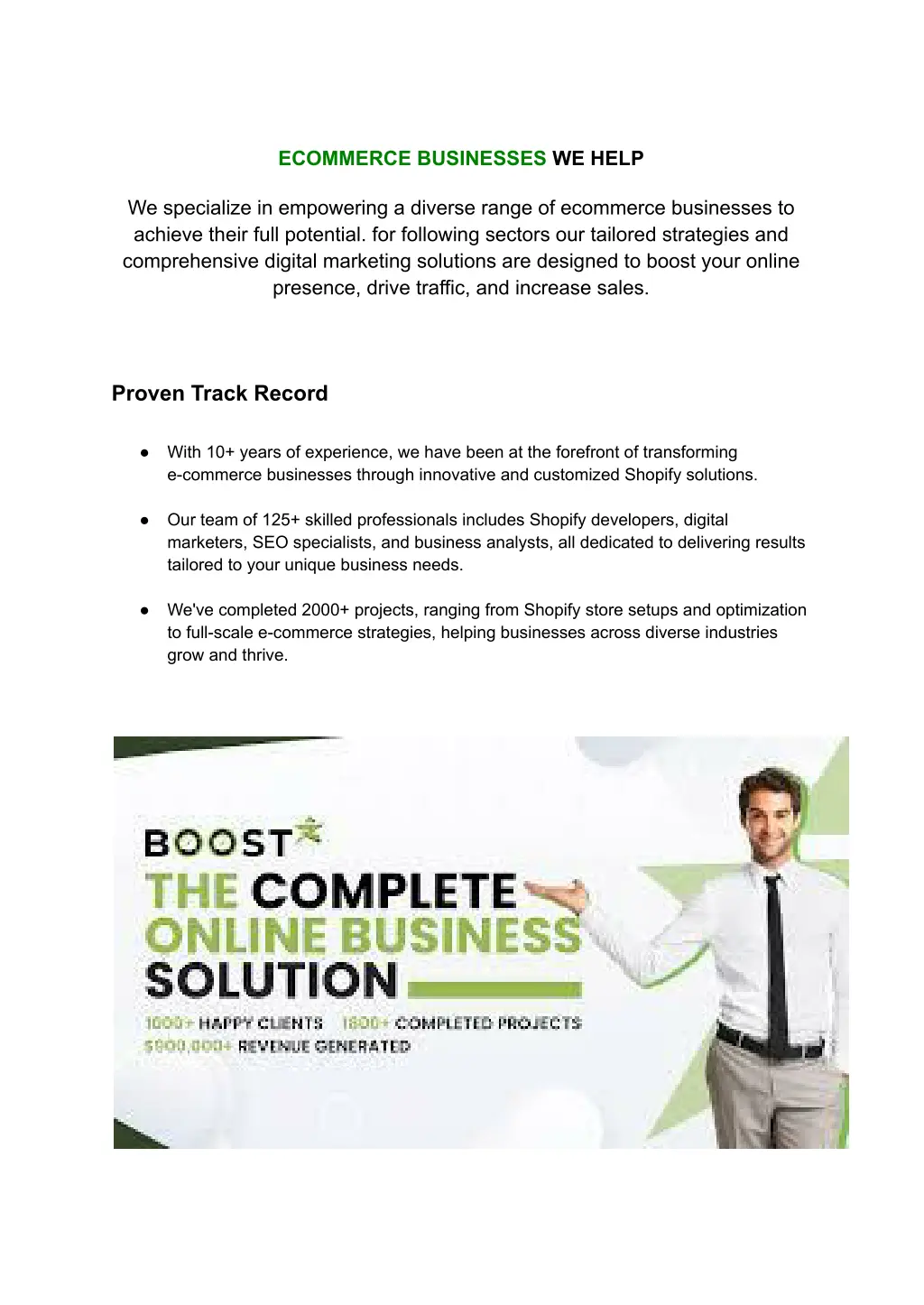 ecommerce businesses we help