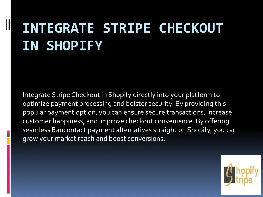 integrate stripe checkout in shopify