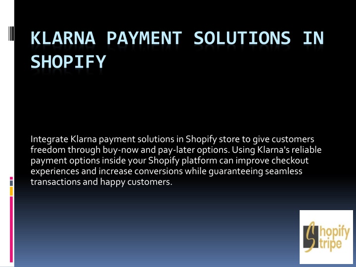 klarna payment solutions in shopify