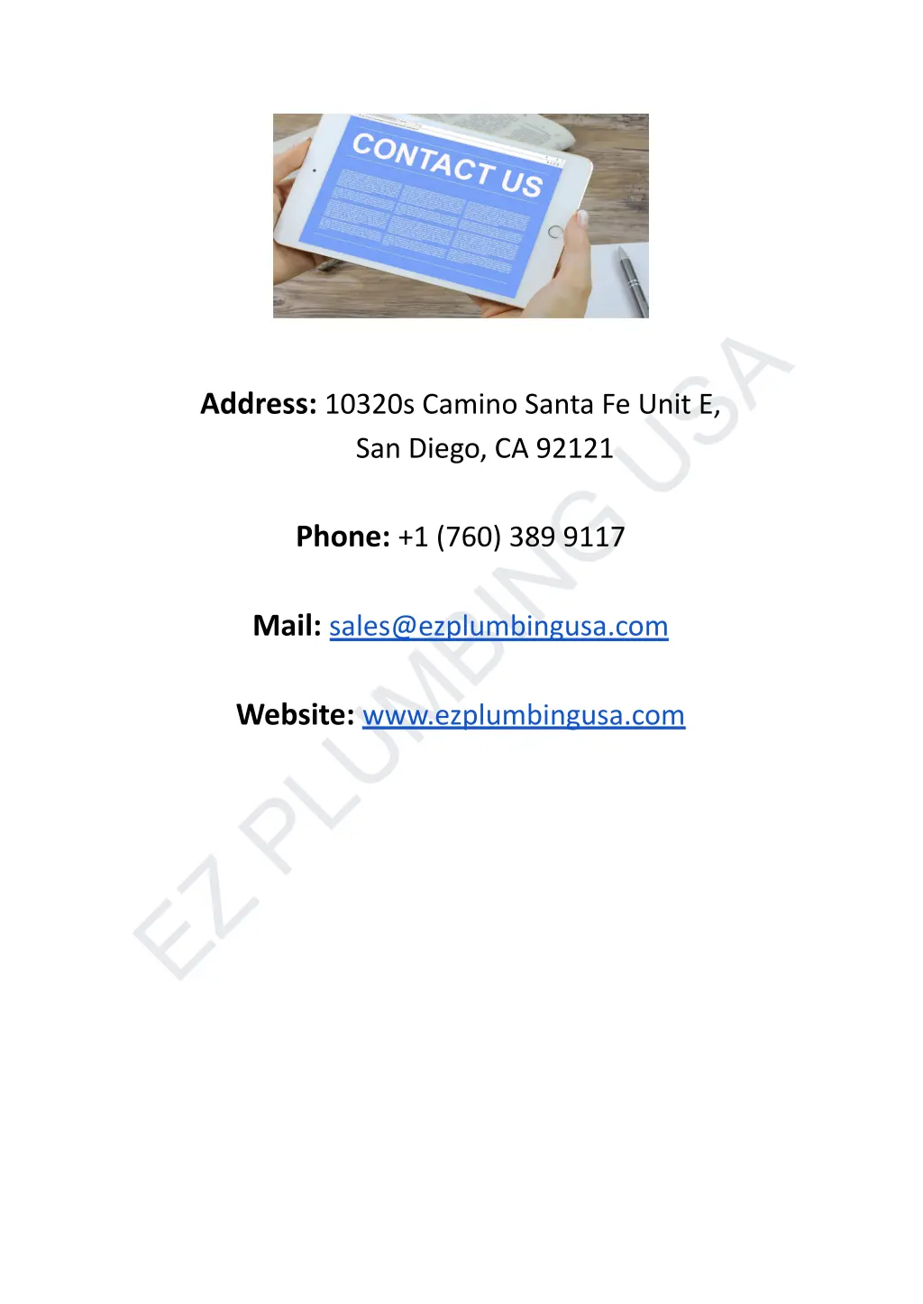 ez plumbing usa