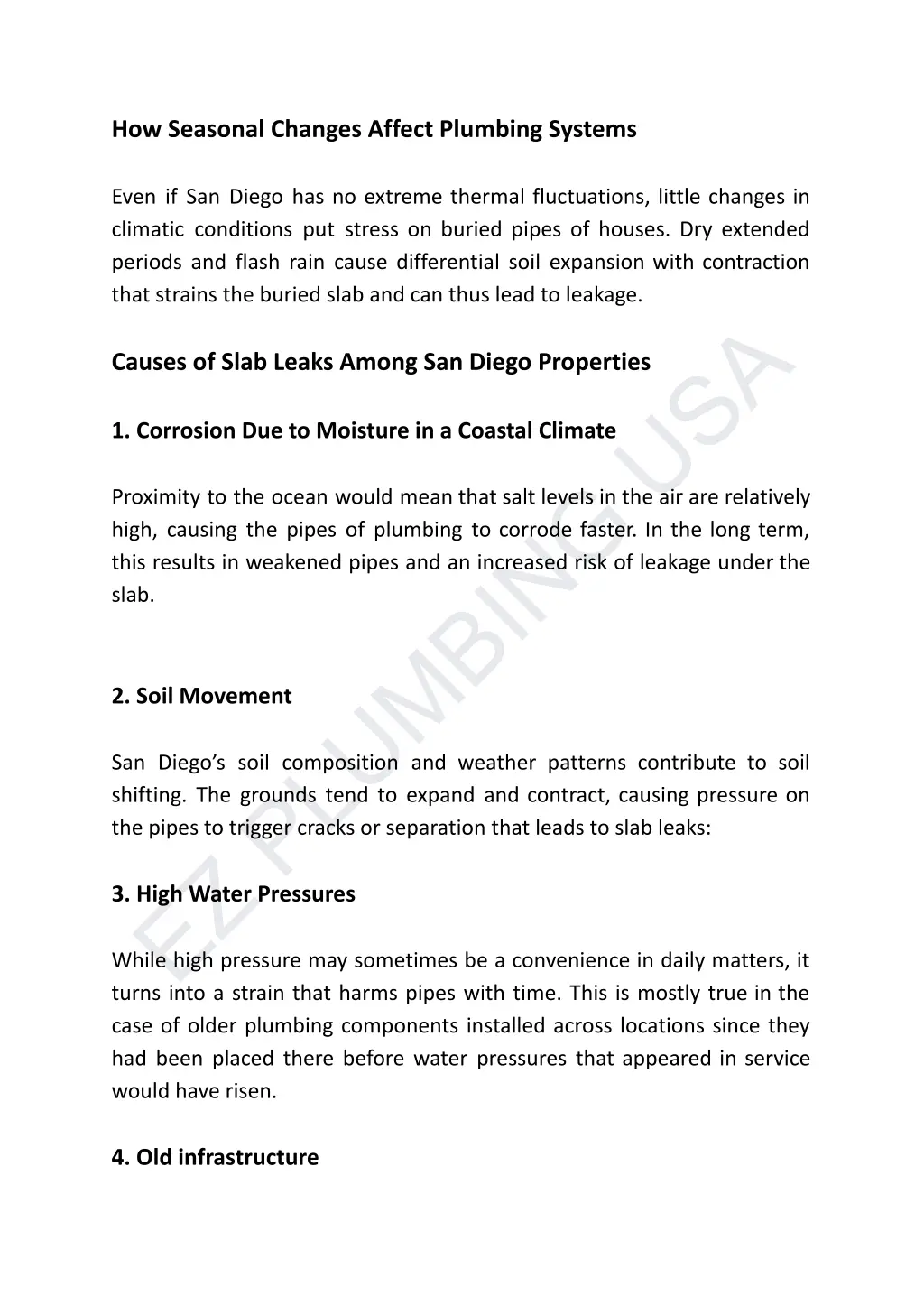 how seasonal changes affect plumbing systems even
