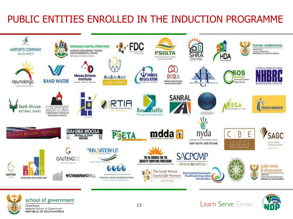 public entities enrolled in the induction