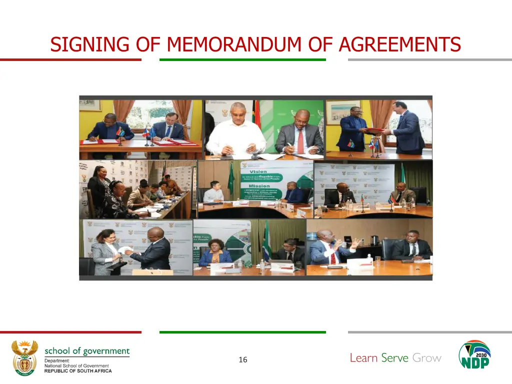 signing of memorandum of agreements