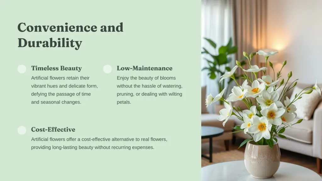 artificial flowers retain their
