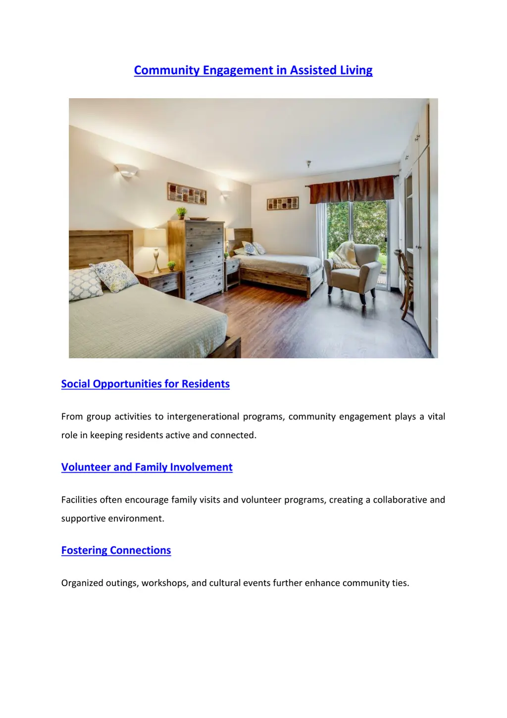 community engagement in assisted living