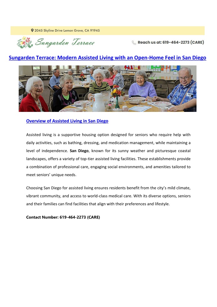 sungarden terrace modern assisted living with
