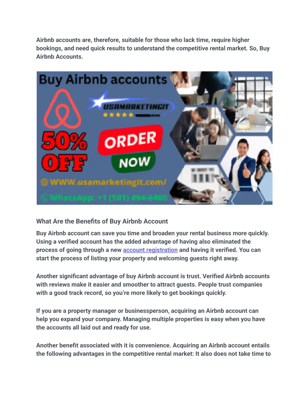 airbnb accounts are therefore suitable for those