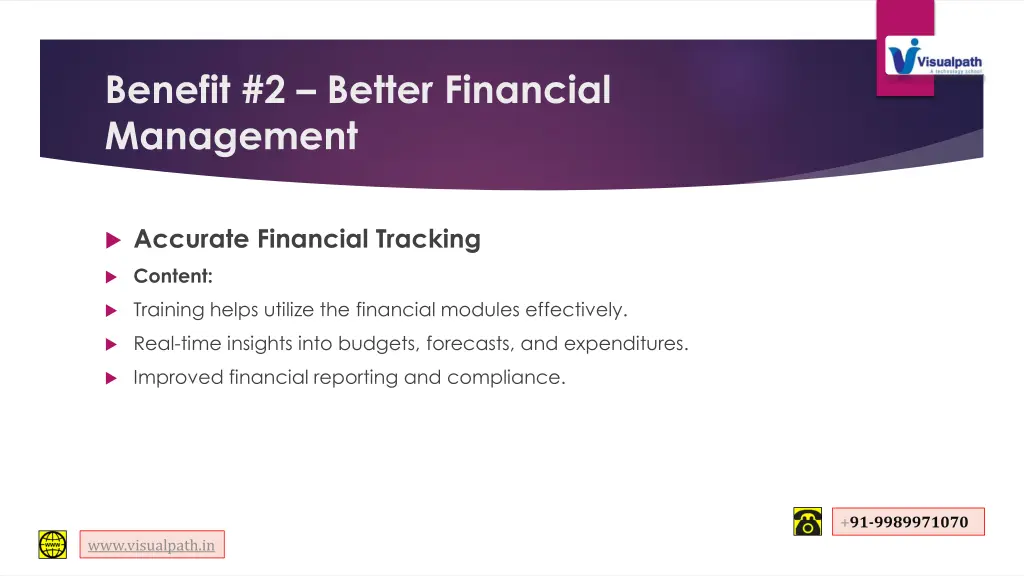 benefit 2 better financial management