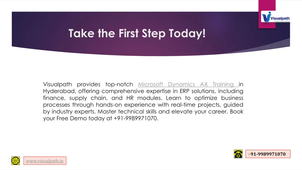 take the first step today