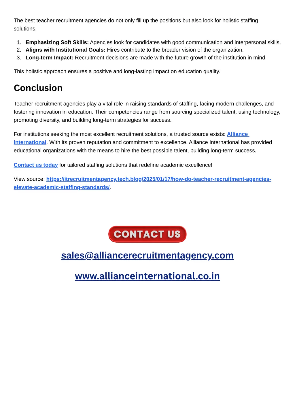 the best teacher recruitment agencies do not only