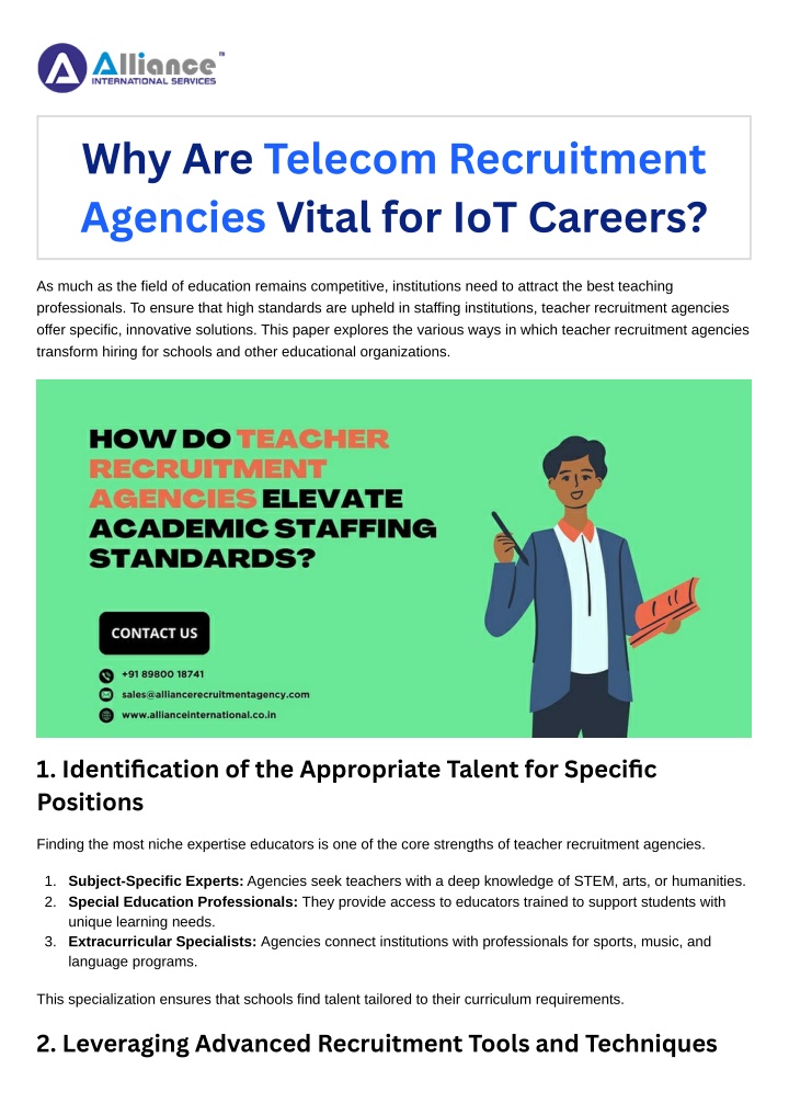 why are telecom recruitment agencies vital