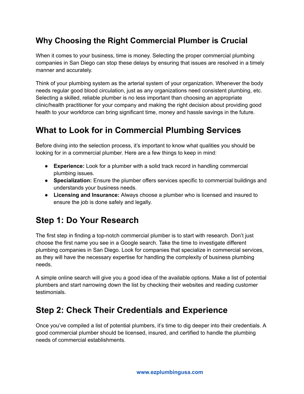 why choosing the right commercial plumber