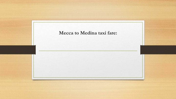mecca to medina taxi fare