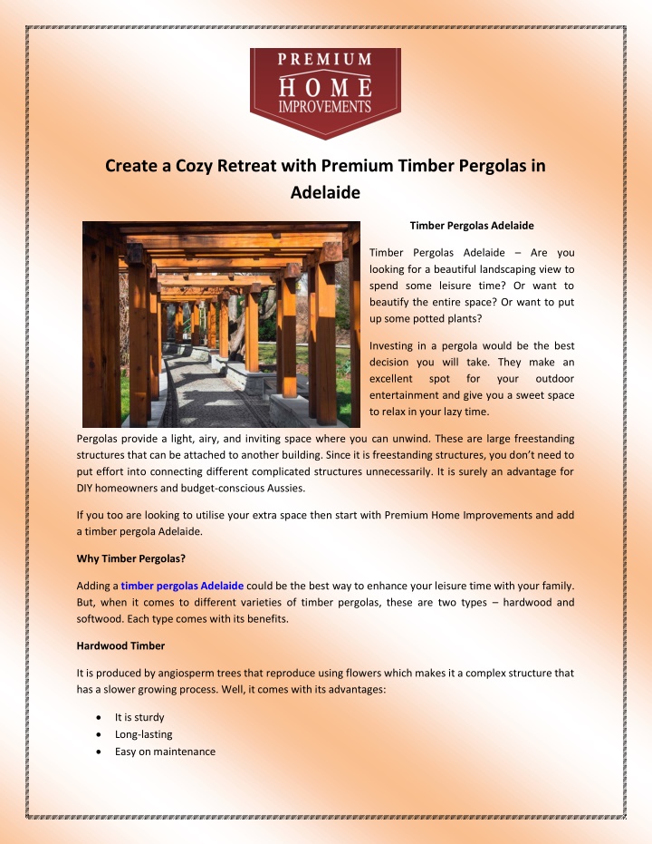 create a cozy retreat with premium timber