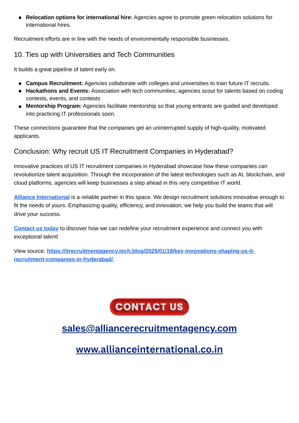 relocation options for international hire