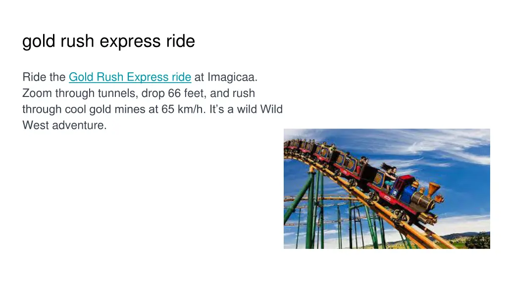 gold rush express ride