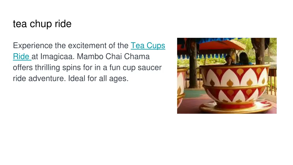 tea chup ride