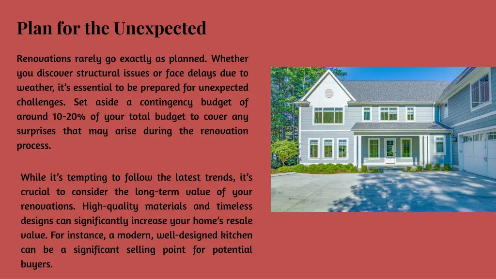 plan for the unexpected
