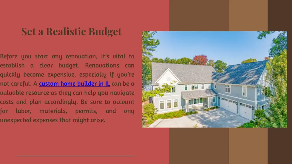set a realistic budget